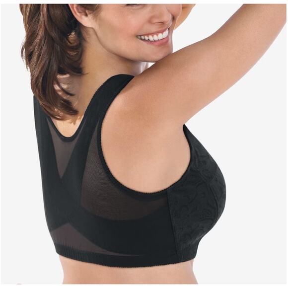Front Close Wireless Posture Support  Bra by Comfort Choice | 40D, Black NWT - Picture 2 of 3